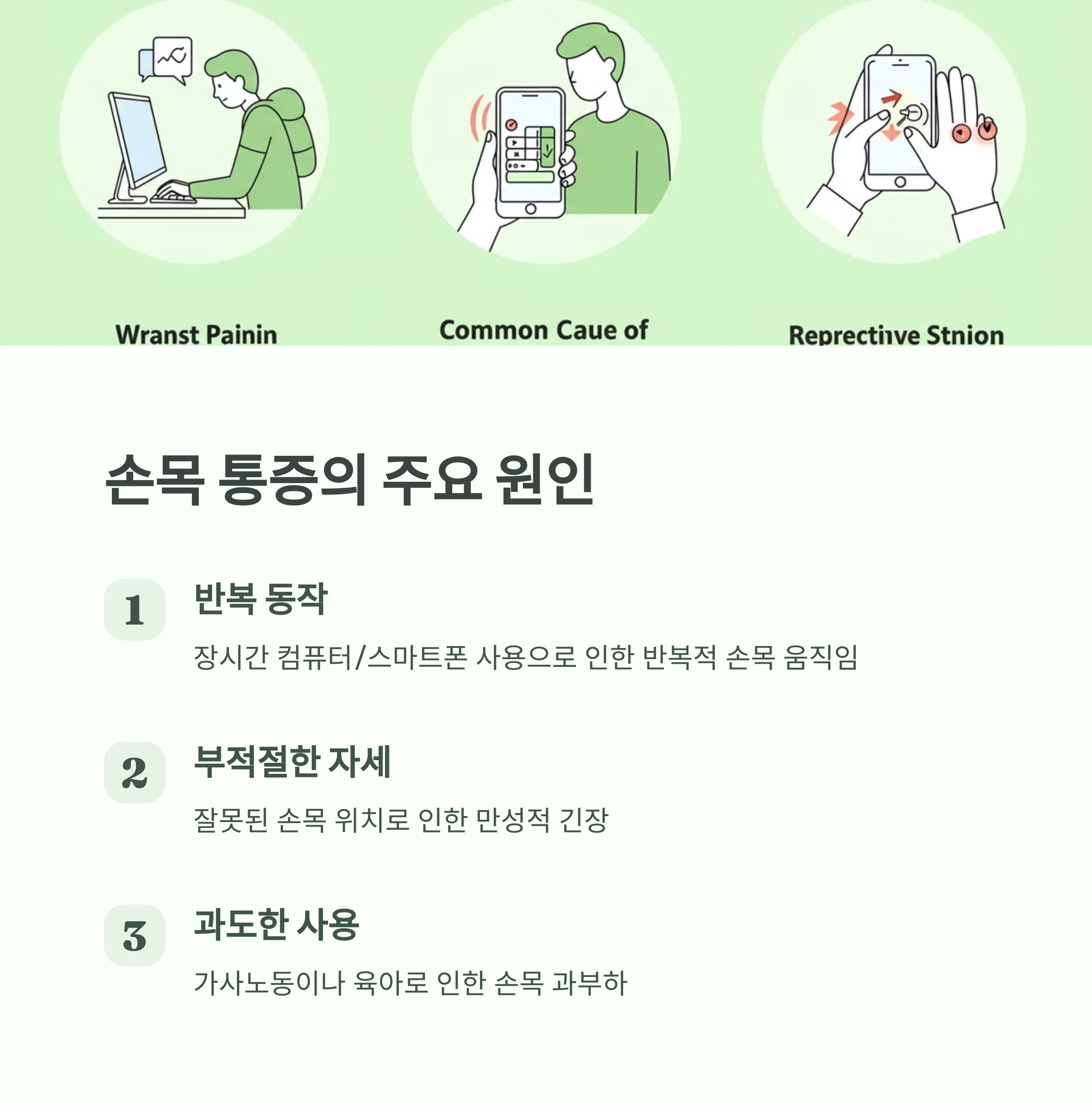 손목통증원인과 해결책