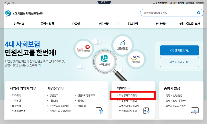 건강보험피부양자