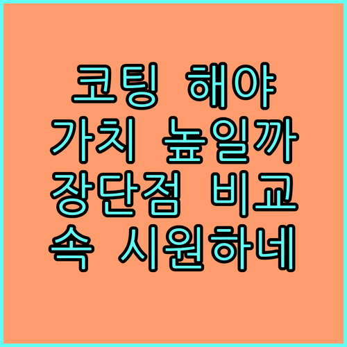 자동차 코팅, 가치를 높이는 선택? 