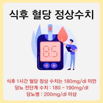 식후 혈당 정상수치표