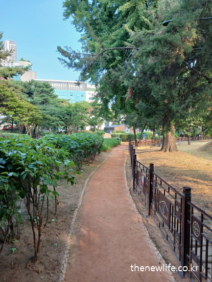 송파구 풍납토성 황토길 맨발 걷기 전경