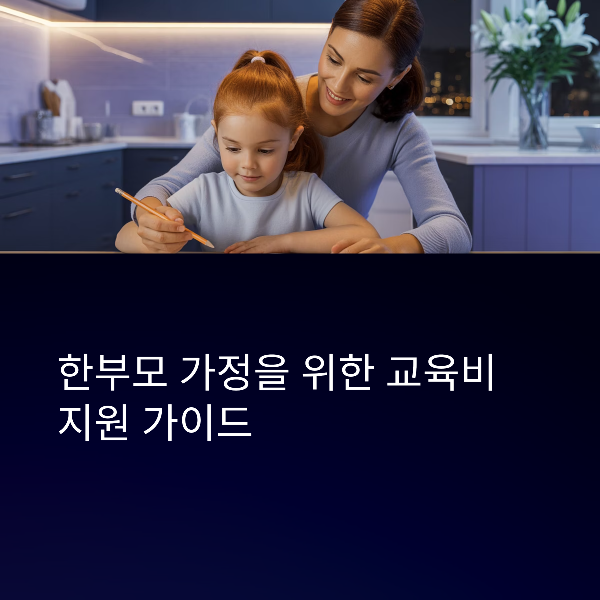 한부모 가정 교육비 지원제도 총정리, 자격기준, 신청 방법