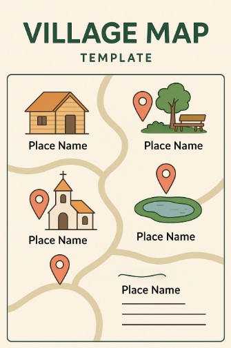 마을 명소 지도 템플릿