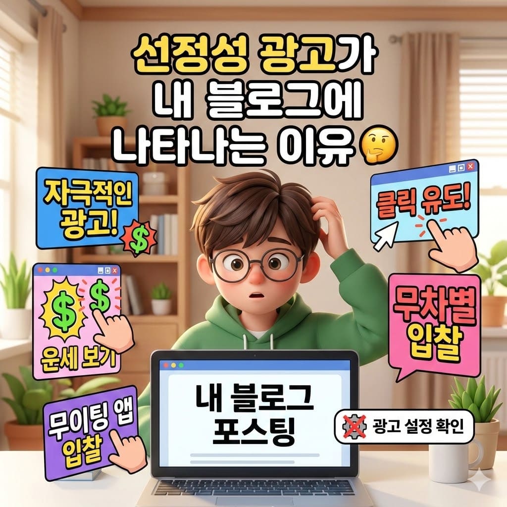 내 블로그에 선정성 광고가 내 블로그에 나타나는 이유