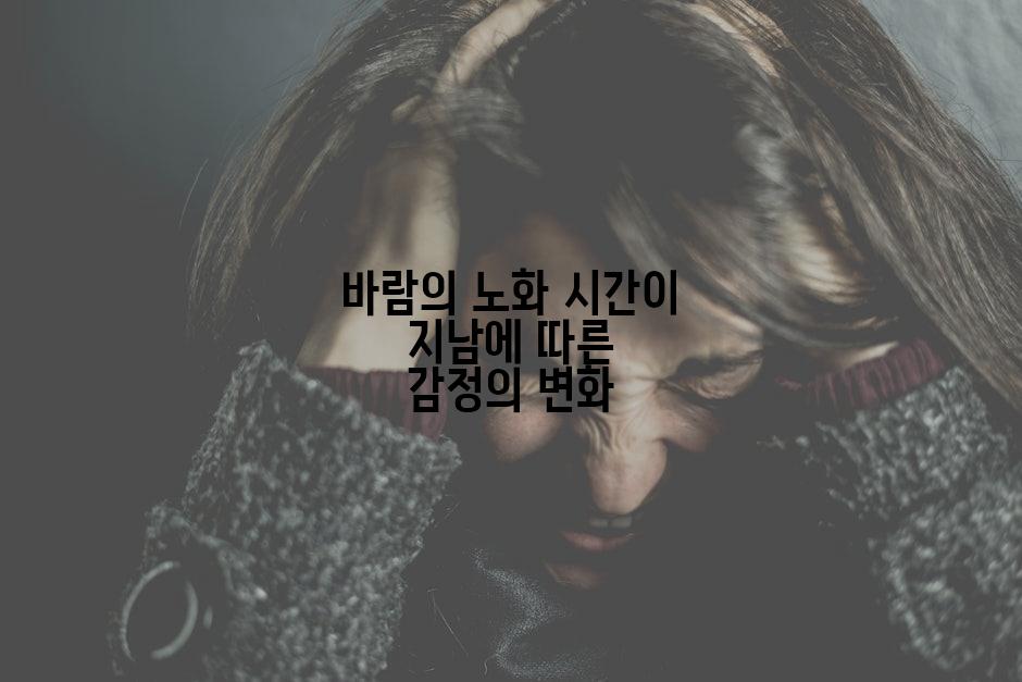 바람의 노화 시간이 지남에 따른 감정의 변화