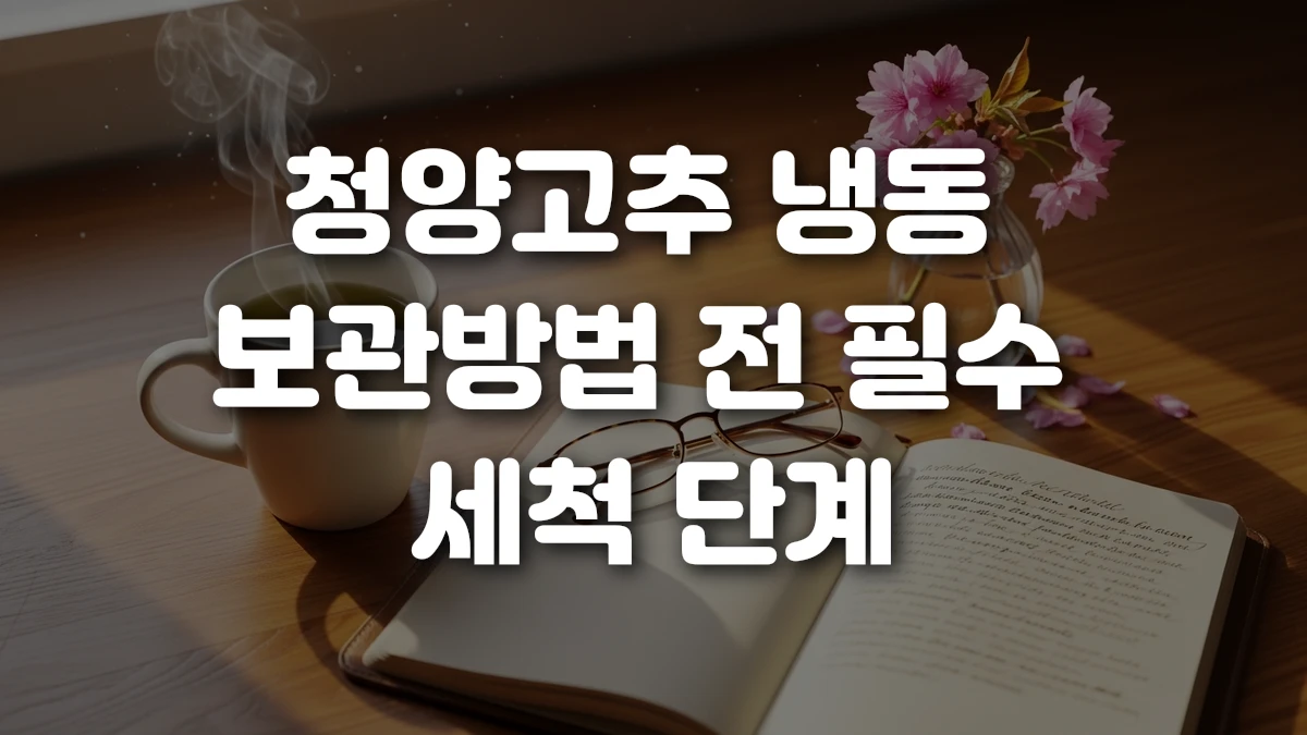 청양고추 냉동 보관방법 전 필수 세척 단계