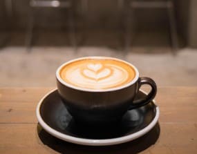 하트가그려진커피