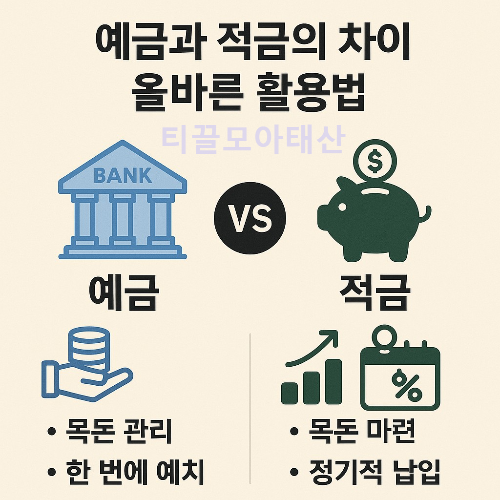 예금과 적금의 차이와 올바른 활용법