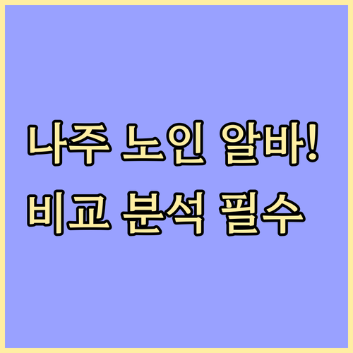 나주시 노인 복지 일자리 공익활동형 ..