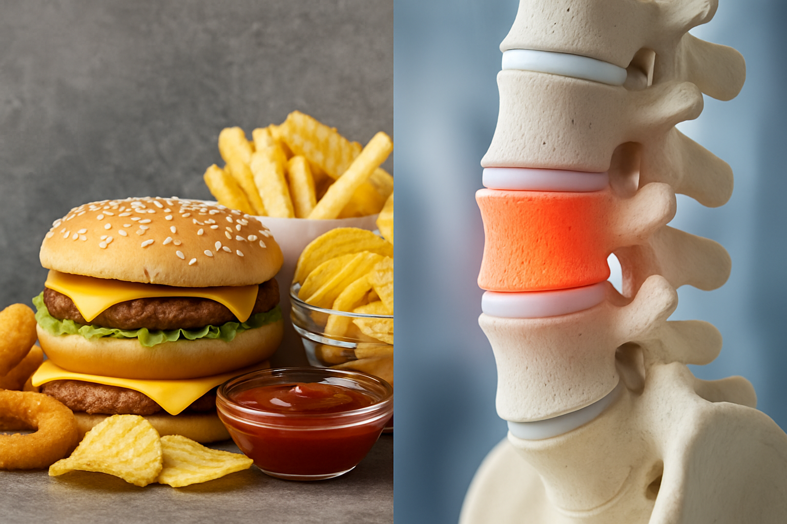 가공식품과 척추 염증