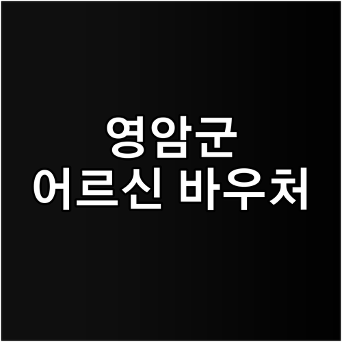 영암군 2025 어르신 바우처: 신청..