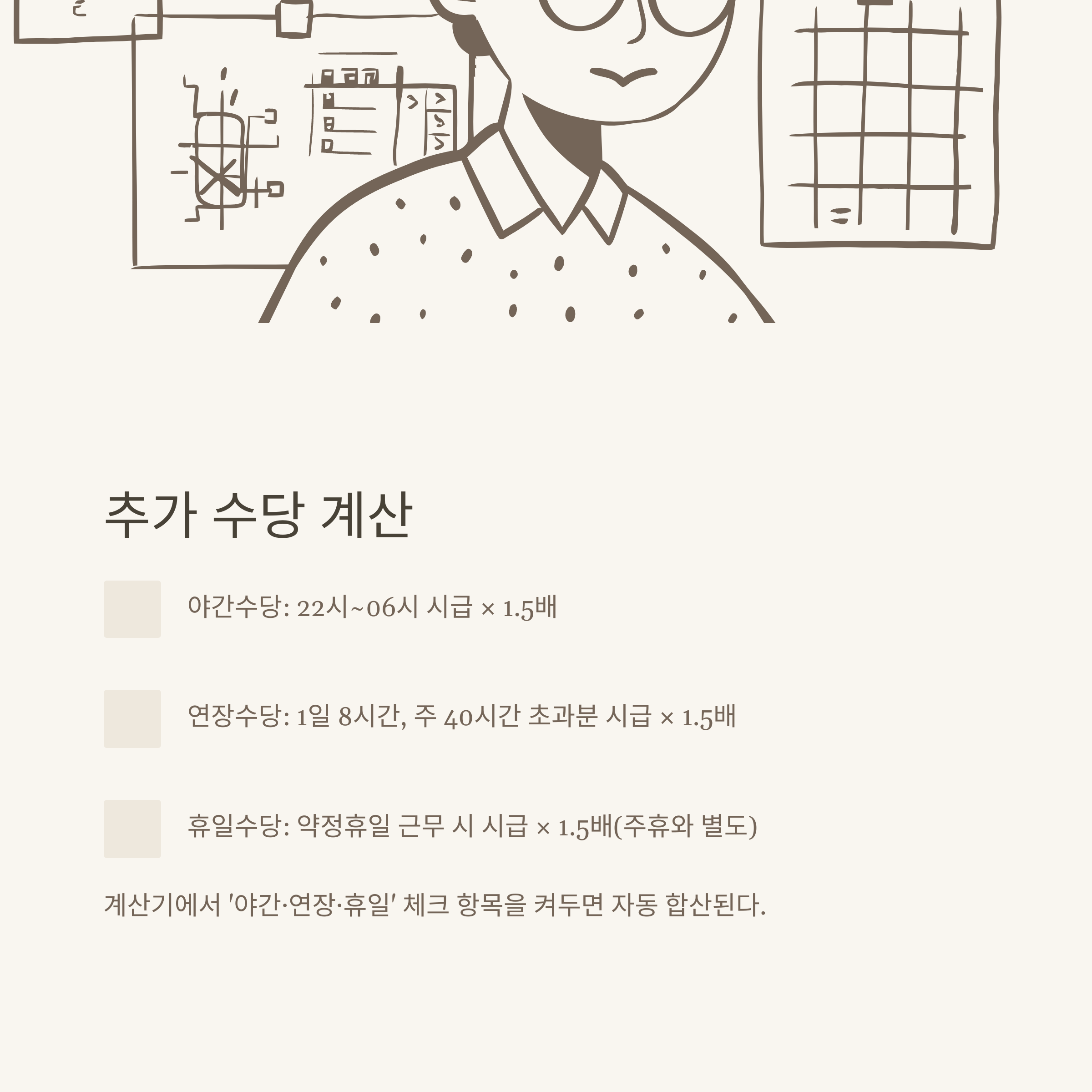 알바 월급 계산기 완전정리: 급여·세금·주휴수당·시간 계산기 활용법까지 실전 가이드8