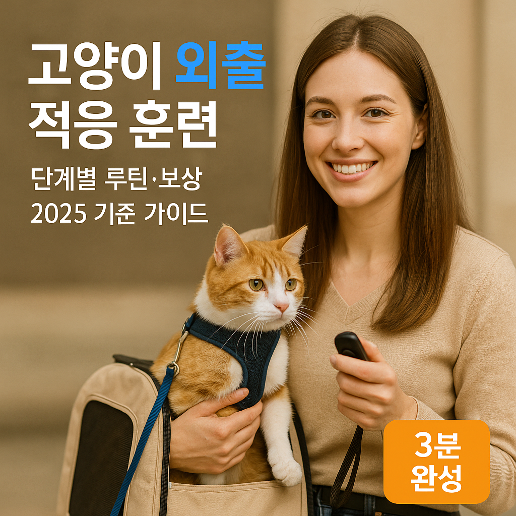고양이 외출 적응 훈련 | 단계별 루틴·보상 2025 기준 가이드