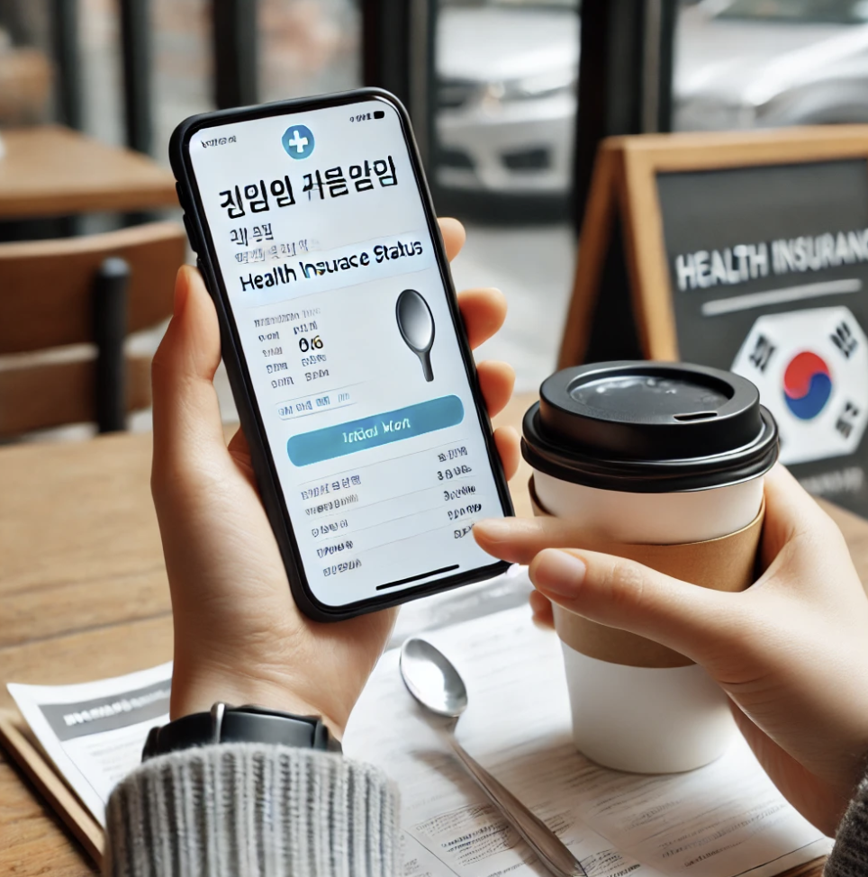건강보험 앱을 사용하는 모습