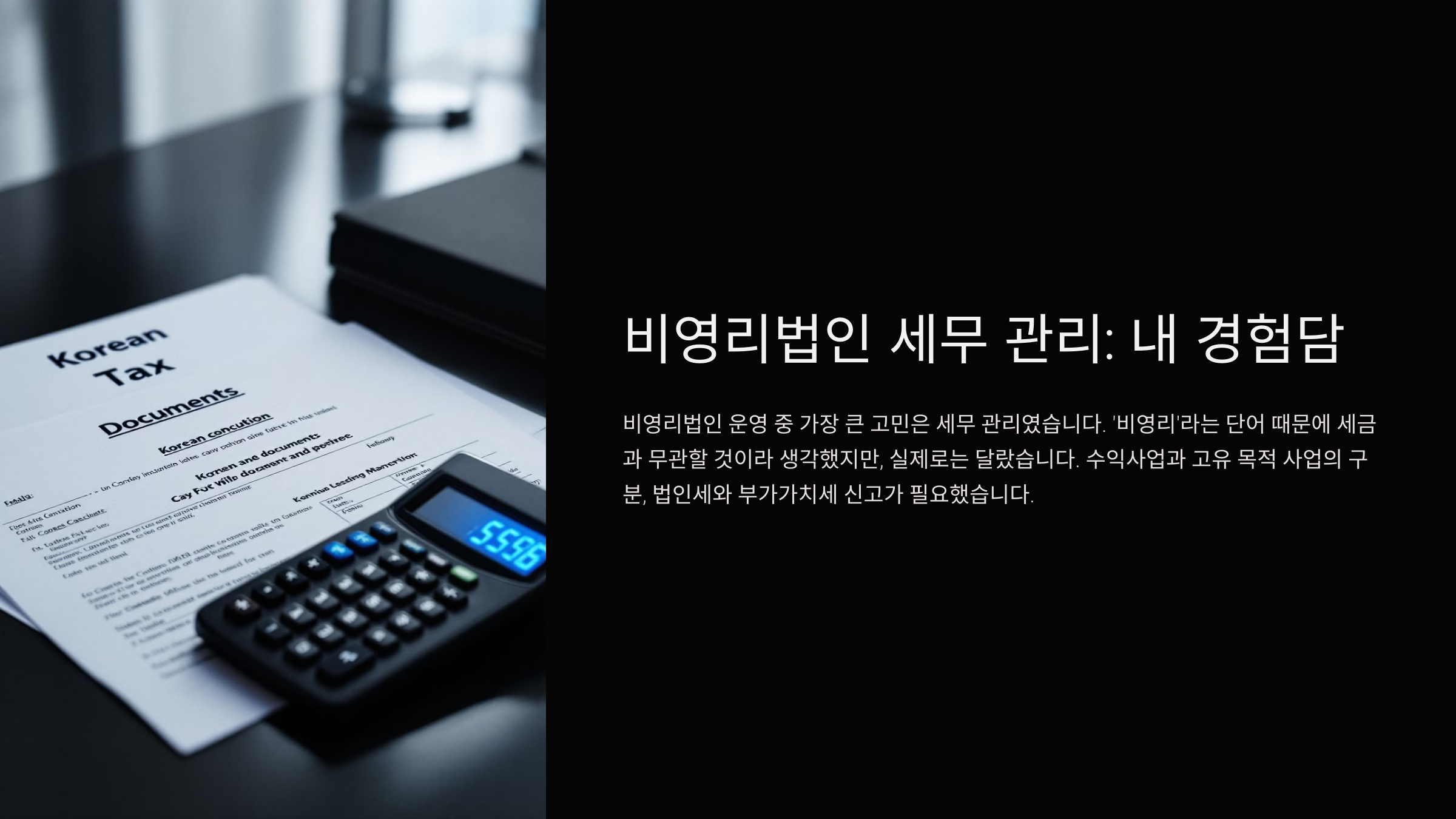 비영리법인 세무 관리