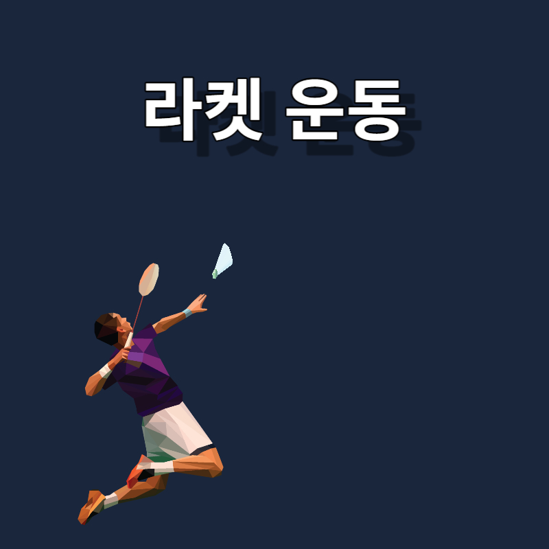 다이어트 라켓 운동 추천, 배드민턴, 스쿼시