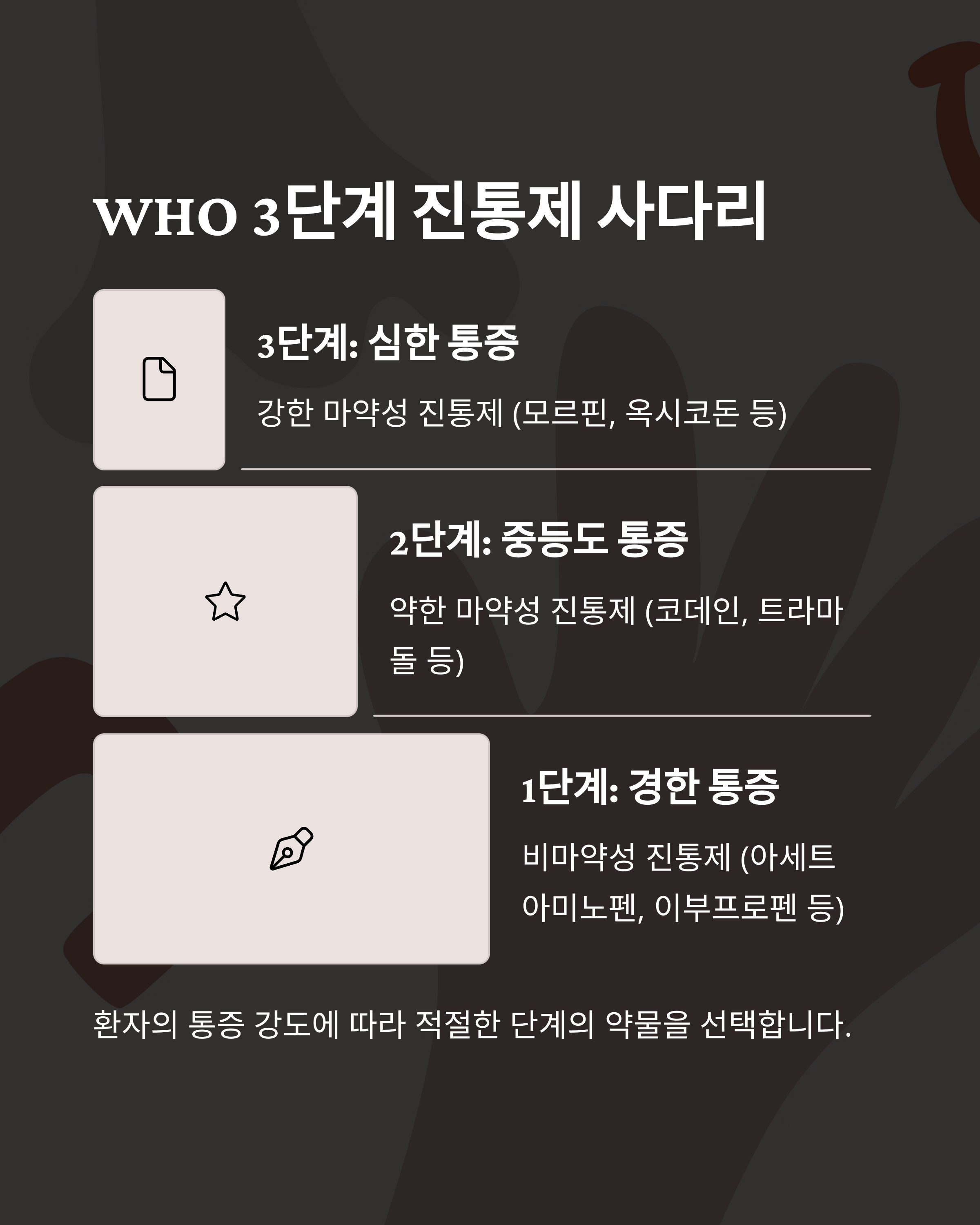 WHO 3단계 진통제 사다리
