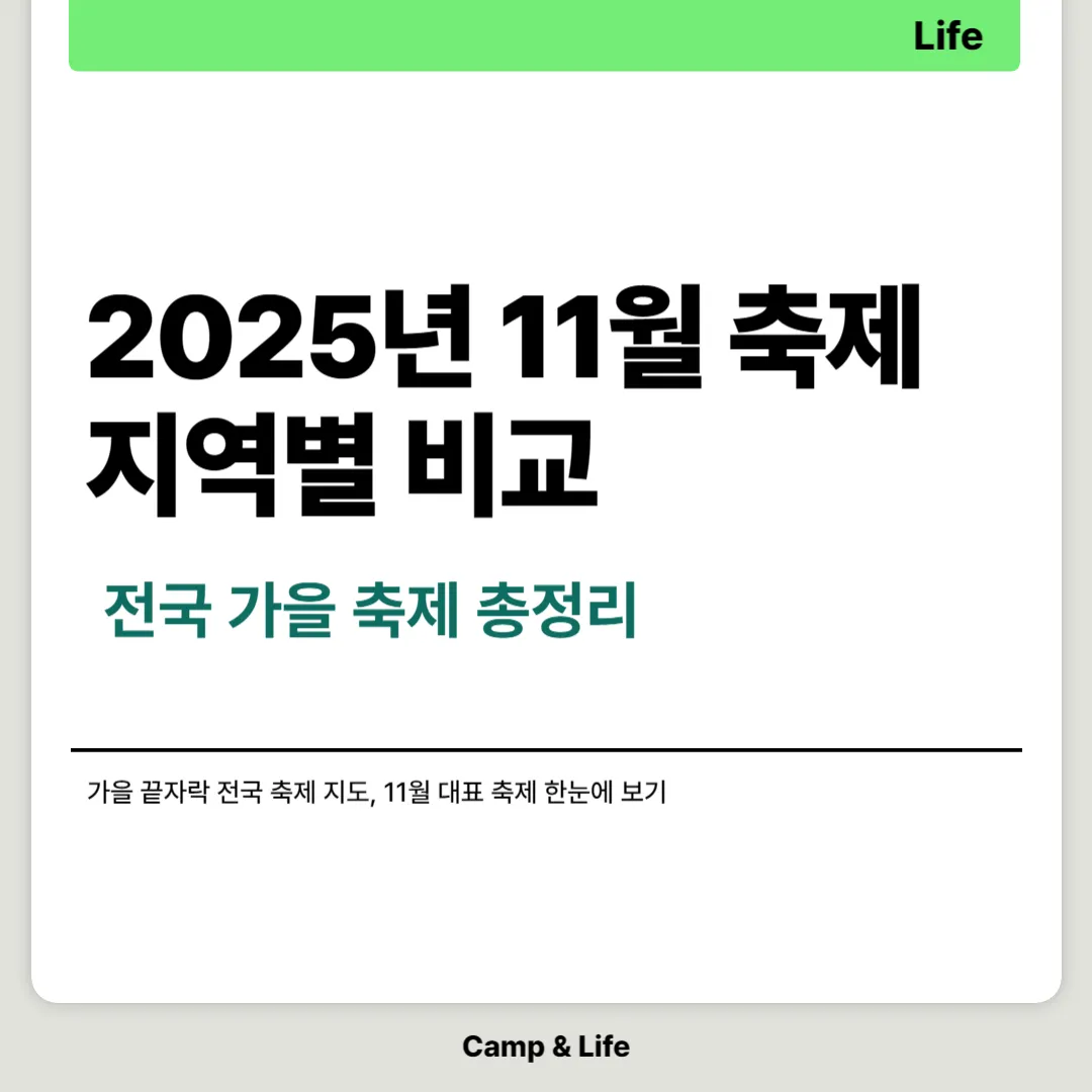 2025년 11월 축제 지역별 비교