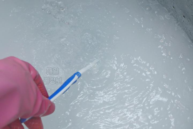 봄맞이 대청소 통돌이 세탁기 세탁조 통세척 하는 방법 칫솔