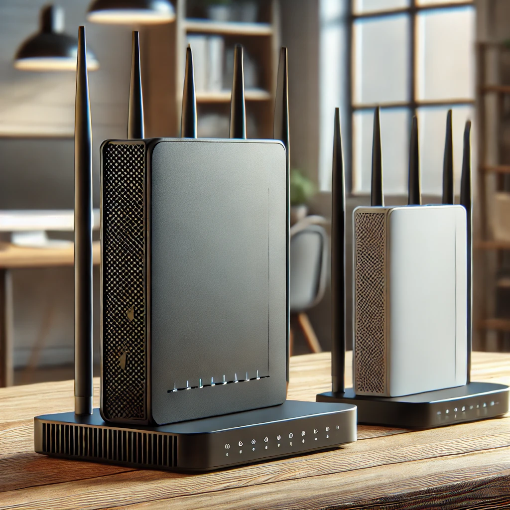 거실/방 분리 환경에서 공유기 2대를 배치해 와이파이 범위를 확장한 예시