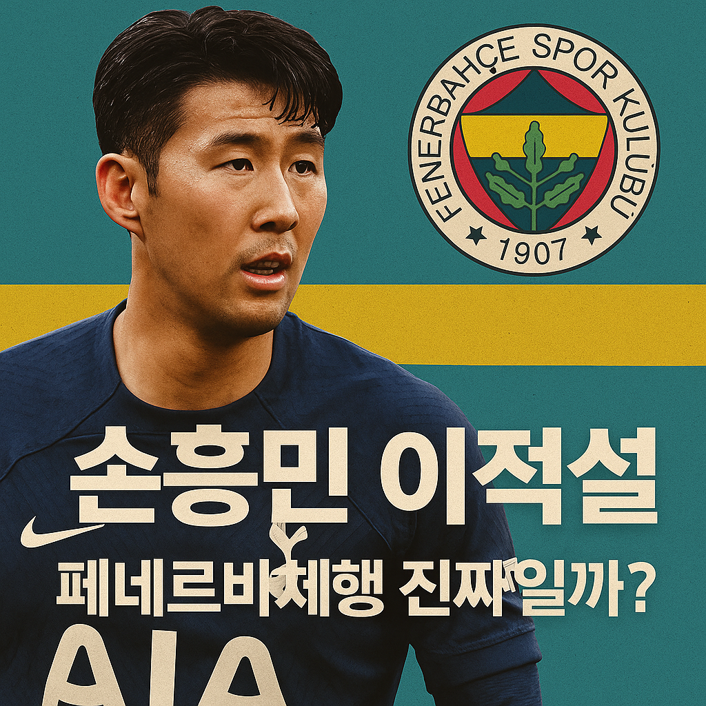 손흥민 사진과 페네르바체 구단 엠블럼 사진