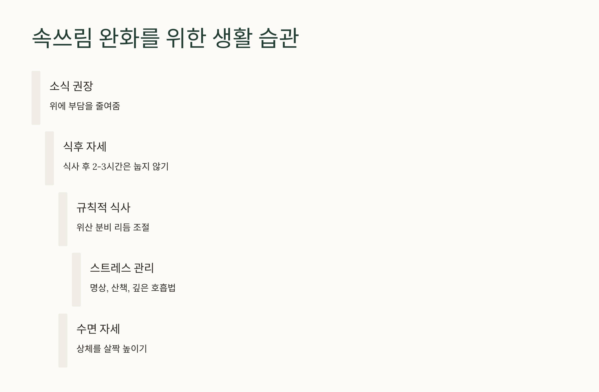 속쓰림 증상 사진입니다.