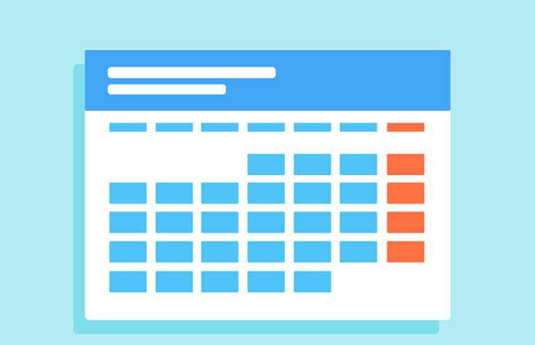 스케줄 그림이 표시되어 있다.