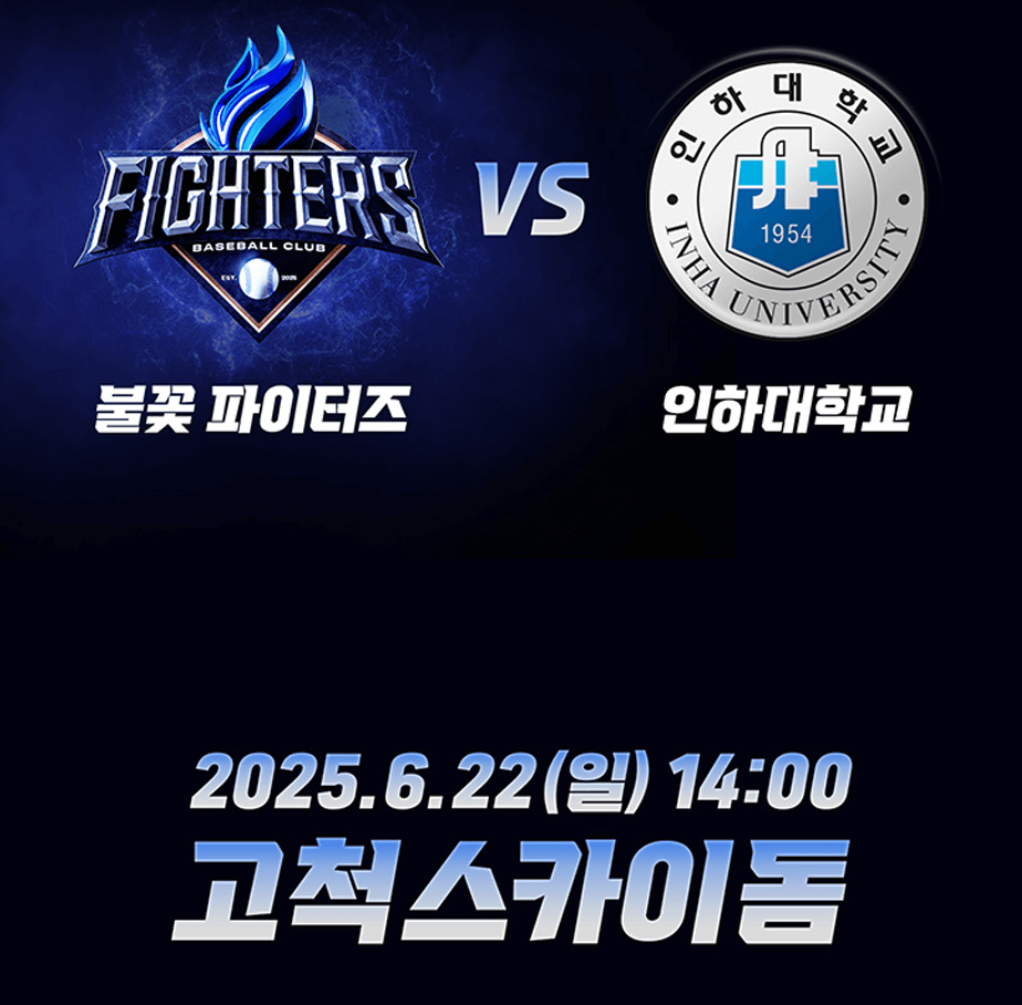 불꽃야구 인하대 직관