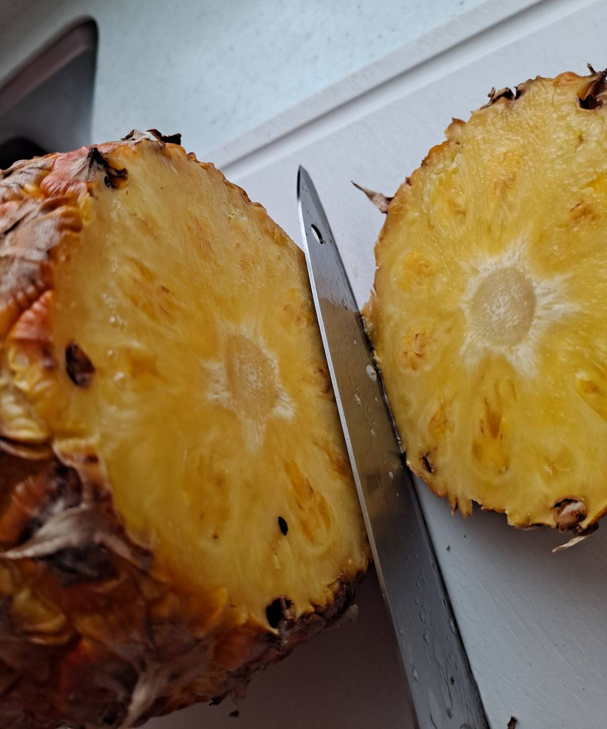 파인애플 윗둥제거 끝