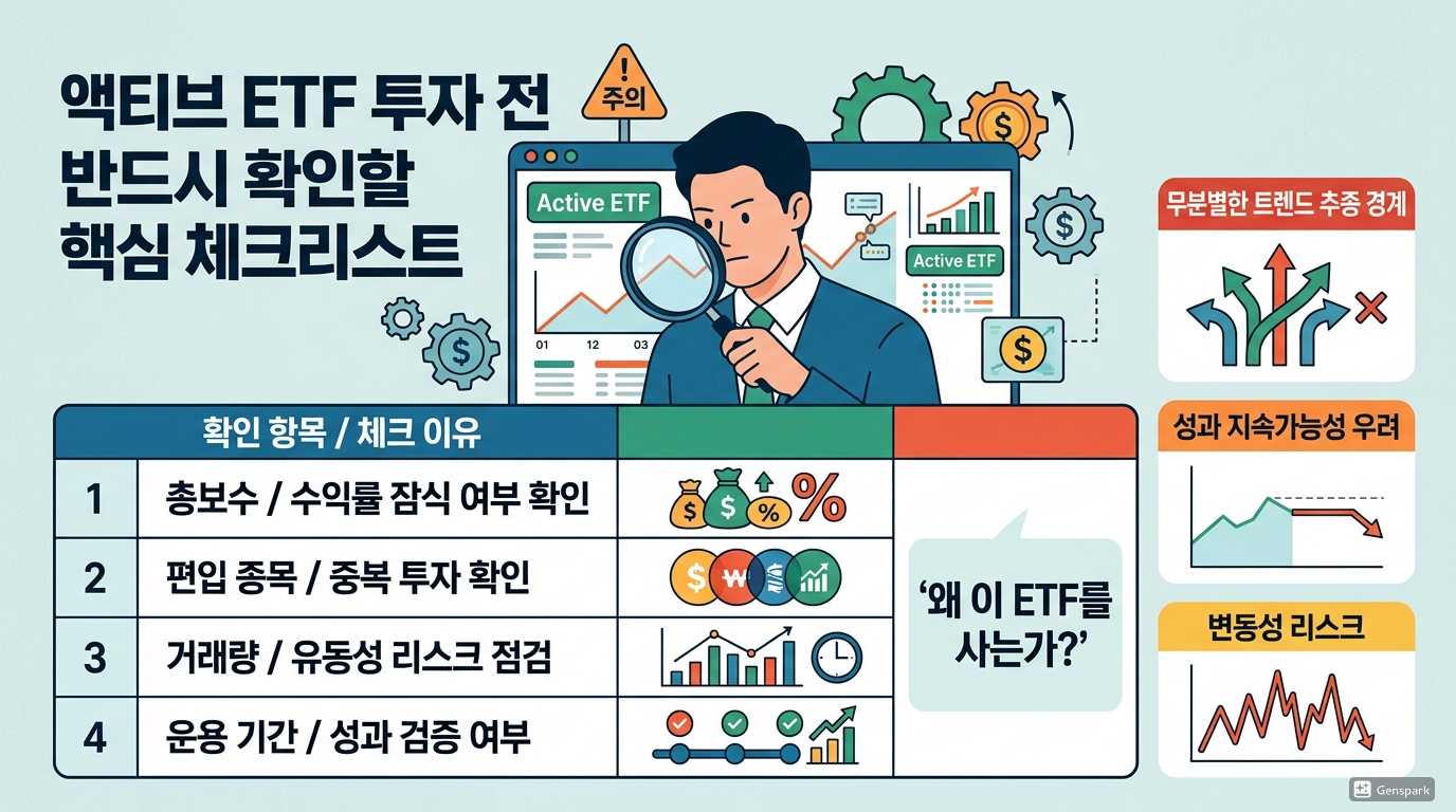 액티브 ETF 투자 시 주의할 점