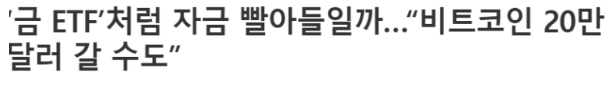 비트코인 ETF 자금유입 금 ETF 상장 과거 흐름