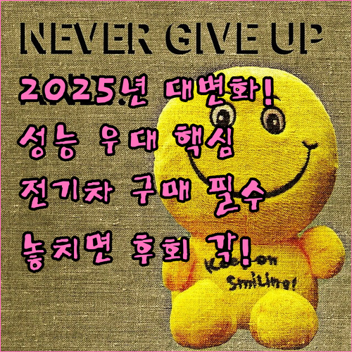 전기차 보조금 2025년 변경 사항 ..