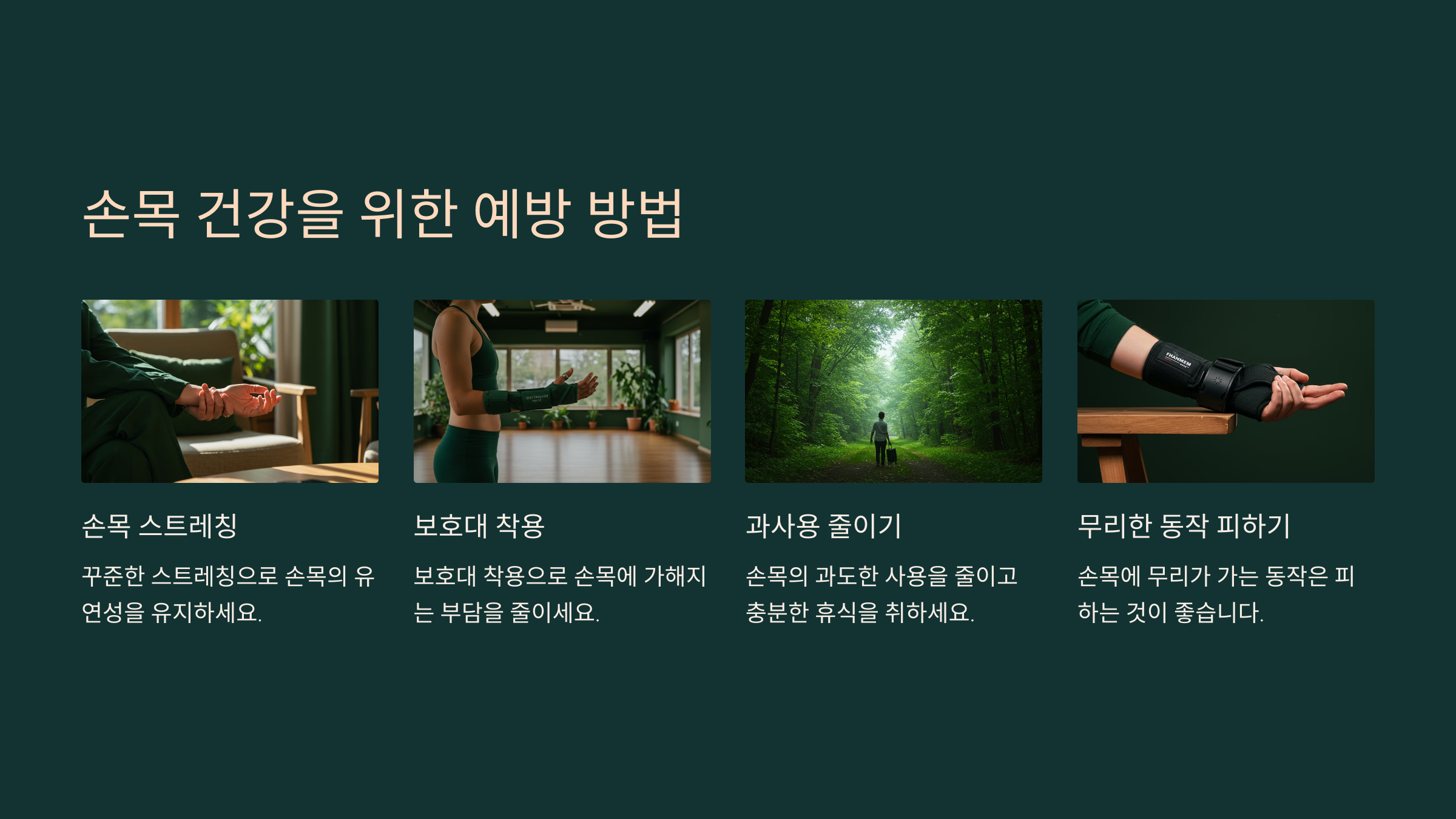 4. 손목 건강을 위한 예방 방법