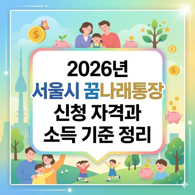서울 꿈나래통장 신청 2026