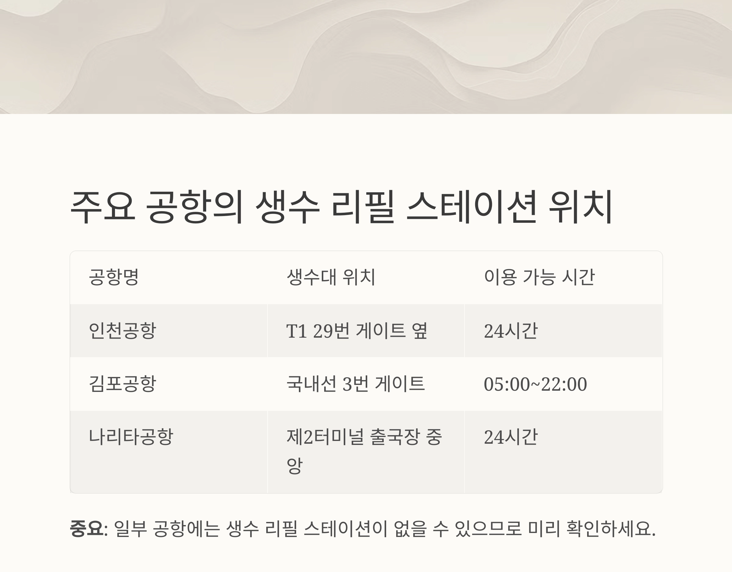 비행기에서 수분을 유지하는 스마트한 방법: 공병과 공항 생수대 활용하기