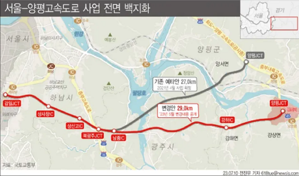 서울 양평 고속도로 백지화