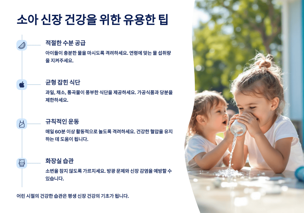 소아 신장 건강을 위한 유용한 팁
