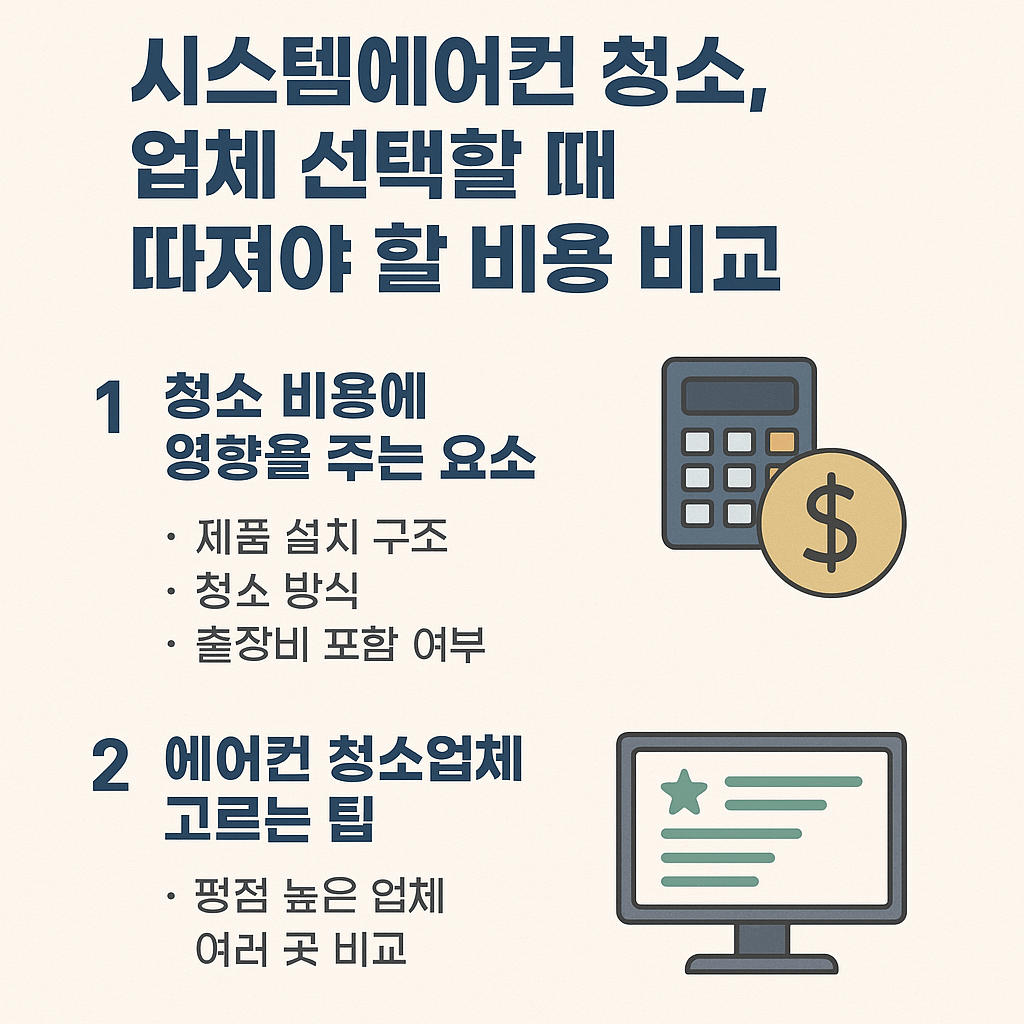 시스템에어컨 청소비용