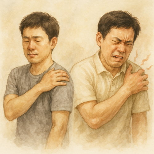 어깨통증-오십견-차이