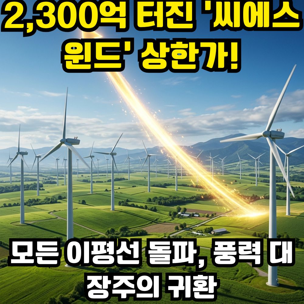 씨에스윈드 주가 풍력 에너지 대장주 상한가 거래대금 2300억 분석