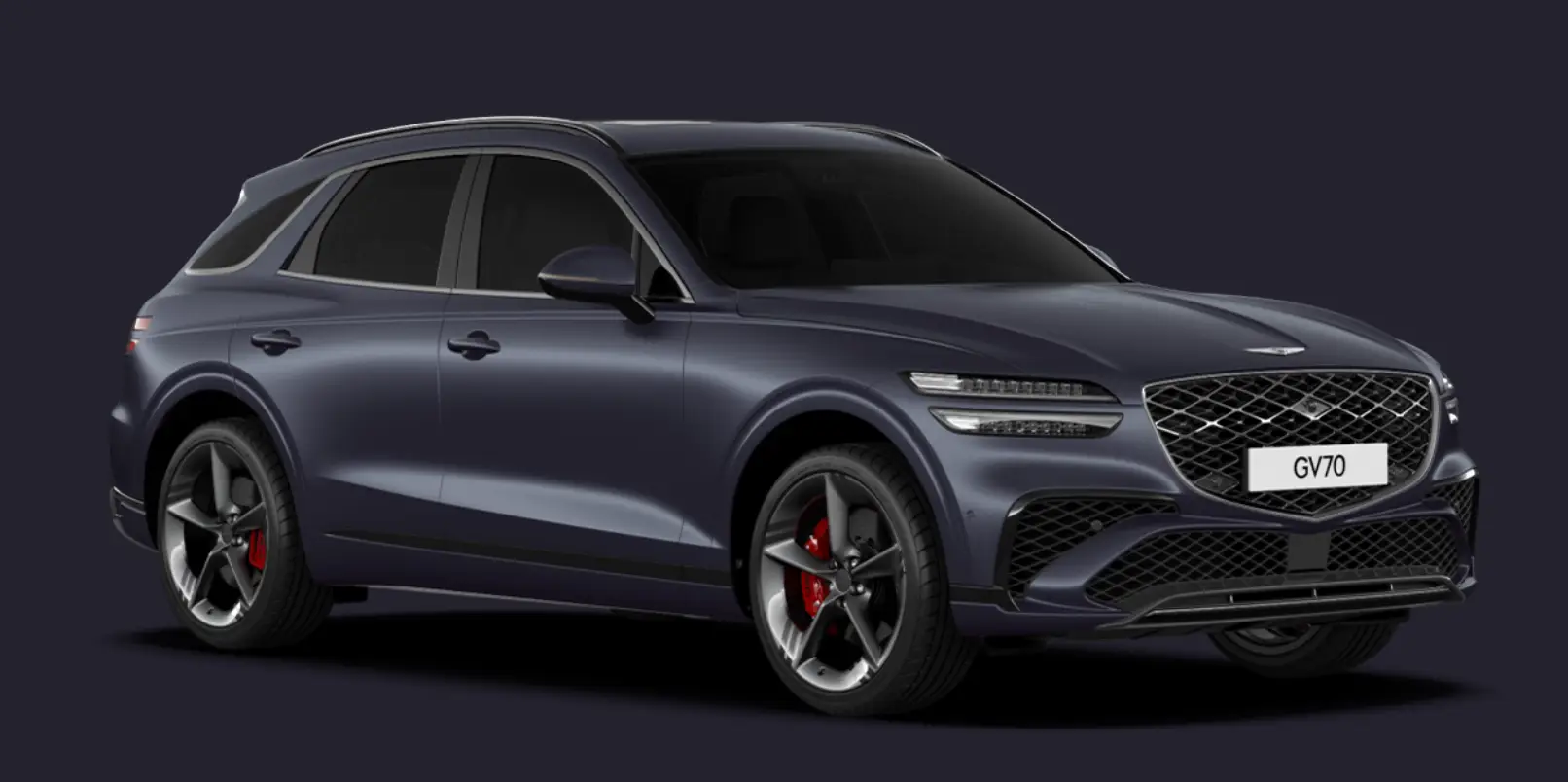 보라색 배경 측면으로 비스듬히 서있는 보라색 차량 이미지