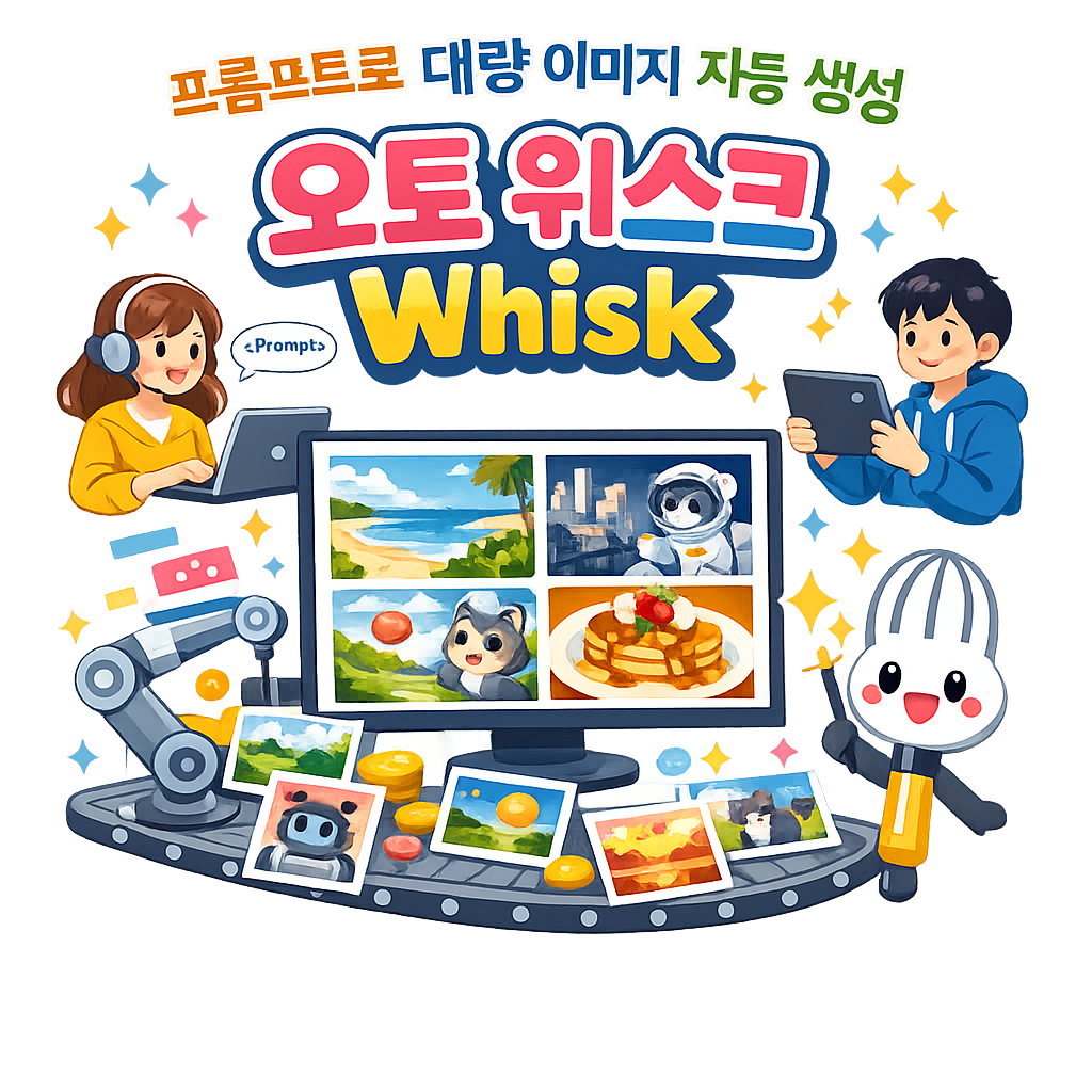 프롬프트로 대량 이미지 자동 생성 오토 위스크 Whisk 설정 방법