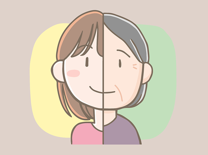 시간이-갈수록-노화하는-여성