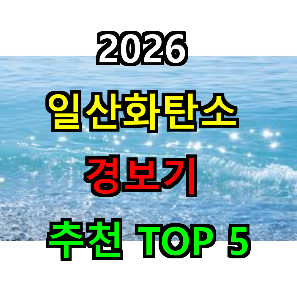 2026 일산화탄소 경보기 추천 TOP 5