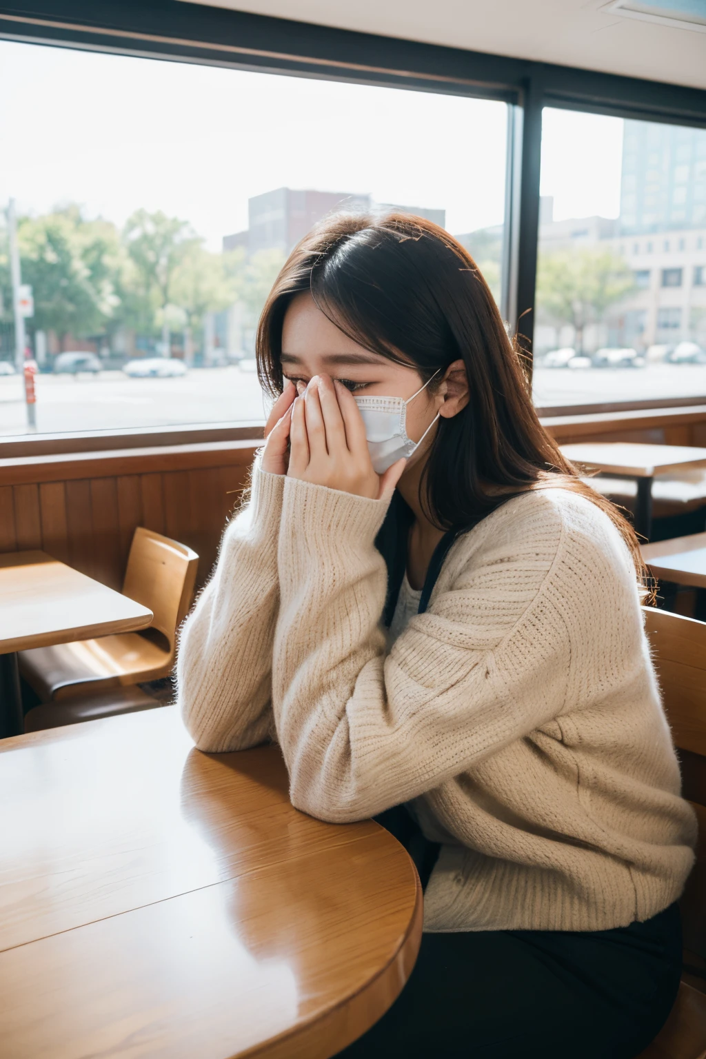 감기에 걸린 여자