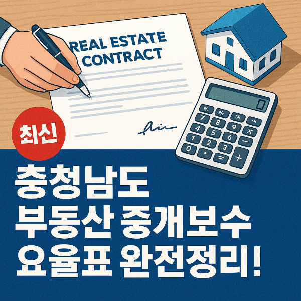 충청남도 부동산 중개보수 요율표 썸네일 이미지입니다.