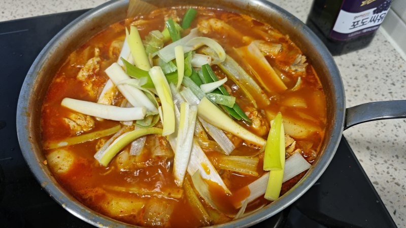 양념후 대파 투하