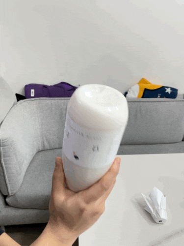 담은 막걸리 흔들기