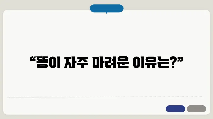 대변의 문제 신호 이미지