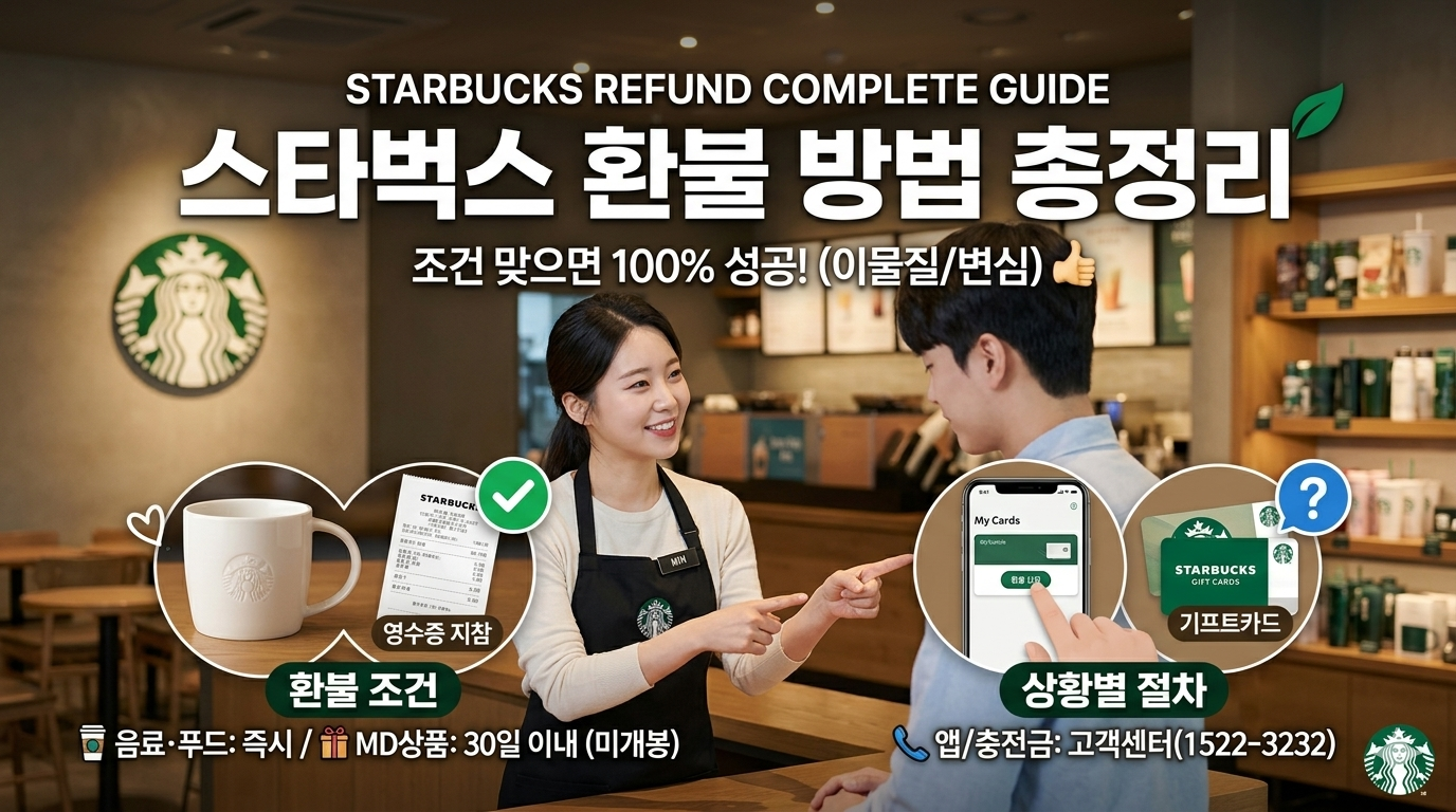 스타벅스 환불 안 된다고요? 카드 잔액&middot;기프티콘까지 돌려받는 방법 관련사진